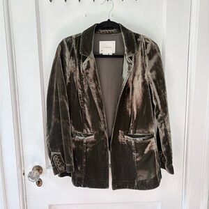 Anthropologie Velvet Blazer Jacket